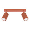 Plafonnier KARBON 2 Rouge Ocre Sollux | Plafonnier Design 2x GU10