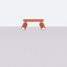 Plafonnier KARBON 2 Rouge Ocre Sollux | Plafonnier Design 2x GU10