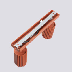Plafonnier KARBON 2 Rouge Ocre Sollux | Plafonnier Design 2x GU10