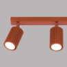 Plafonnier KARBON 3L Rouge Ocre Sollux | Plafonnier Linéaire Design 3x GU10