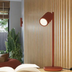 Plafonnier KARBON 3L Rouge Ocre Sollux | Plafonnier Linéaire Design 3x GU10