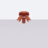 Plafonnier KARBON 3P Rouge Ocre Sollux | Plafonnier Design 3x GU10