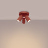 Plafonnier KARBON 3P Rouge Ocre Sollux | Plafonnier Design 3x GU10