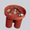 Plafonnier KARBON 3P Rouge Ocre Sollux | Plafonnier Design 3x GU10
