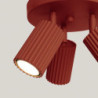 Plafonnier KARBON 3P Rouge Ocre Sollux | Plafonnier Design 3x GU10