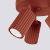 Plafonnier KARBON 3P Rouge Ocre Sollux | Plafonnier Design 3x GU10