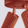 Plafonnier KARBON 3P Rouge Ocre Sollux | Plafonnier Design 3x GU10