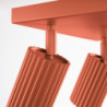 Plafonnier KARBON 4 Rouge Ocre Sollux | Plafonnier Design 4x GU10