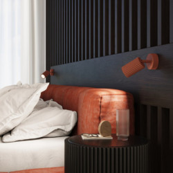 Plafonnier KARBON 4 Rouge Ocre Sollux | Plafonnier Design 4x GU10