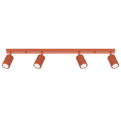 Plafonnier KARBON 4L Rouge Ocre Sollux | Plafonnier Design 4x GU10