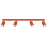 Plafonnier KARBON 4L Rouge Ocre Sollux | Plafonnier Design 4x GU10