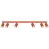 Plafonnier KARBON 6L Rouge Ocre Sollux | Plafonnier Design 6x GU10