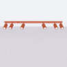 Plafonnier KARBON 6L Rouge Ocre Sollux | Plafonnier Design 6x GU10