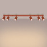 Plafonnier KARBON 6L Rouge Ocre Sollux | Plafonnier Design 6x GU10