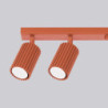 Plafonnier KARBON 6L Rouge Ocre Sollux | Plafonnier Design 6x GU10