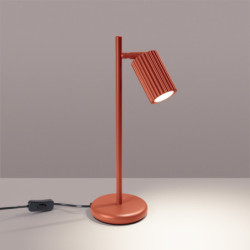 Lampe à poser KARBON Rouge Ocre Sollux | Lampe Design GU10