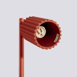 Lampe à poser KARBON Rouge Ocre Sollux | Lampe Design GU10