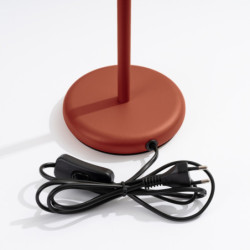 Lampe à poser KARBON Rouge Ocre Sollux | Lampe Design GU10