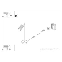 Lampe à poser KARBON Rouge Ocre Sollux | Lampe Design GU10