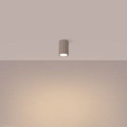 Plafonnier KARBON 10 Taupe Sollux | Spot Plafond Design GU10