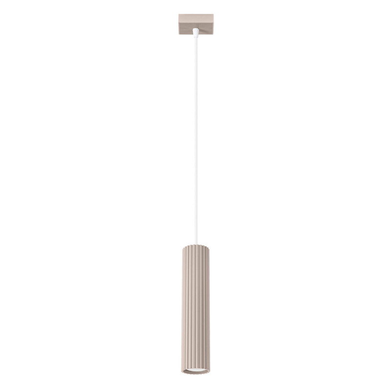 Lampe suspendue KARBON 1 Taupe Sollux | Suspension Design GU10