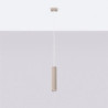 Lampe suspendue KARBON 1 Taupe Sollux | Suspension Design GU10