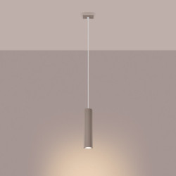 Lampe suspendue KARBON 1 Taupe Sollux | Suspension Design GU10