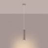 Lampe suspendue KARBON 1 Taupe Sollux | Suspension Design GU10