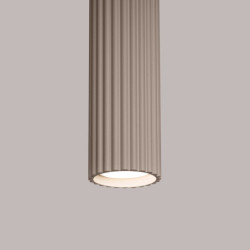 Lampe suspendue KARBON 1 Taupe Sollux | Suspension Design GU10