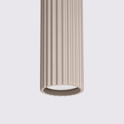 Lampe suspendue KARBON 1 Taupe Sollux | Suspension Design GU10