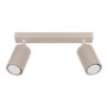 Plafonnier KARBON 2 Taupe Sollux | Plafonnier Design 2 Spots GU10