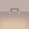 Plafonnier KARBON 2 Taupe Sollux | Plafonnier Design 2 Spots GU10