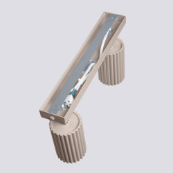 Plafonnier KARBON 2 Taupe Sollux | Plafonnier Design 2 Spots GU10