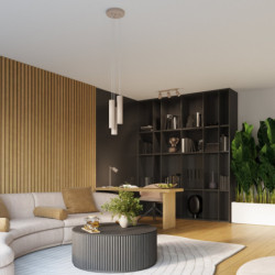 Plafonnier KARBON 2 Taupe Sollux | Plafonnier Design 2 Spots GU10