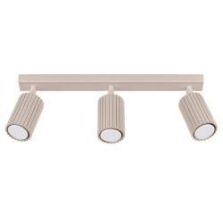 Plafonnier KARBON 3L Taupe Sollux | Plafonnier Design 3 Spots GU10