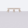 Plafonnier KARBON 3L Taupe Sollux | Plafonnier Design 3 Spots GU10