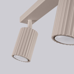 Plafonnier KARBON 3L Taupe Sollux | Plafonnier Design 3 Spots GU10