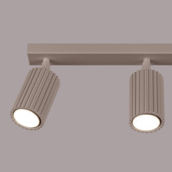 Plafonnier KARBON 3L Taupe Sollux | Plafonnier Design 3 Spots GU10