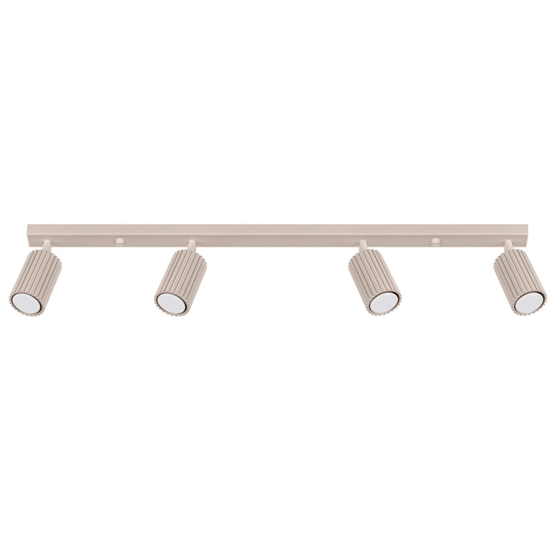 Plafonnier KARBON 4L Taupe Sollux | Plafonnier Design 4 Spots GU10