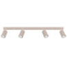 Plafonnier KARBON 4L Taupe Sollux | Plafonnier Design 4 Spots GU10