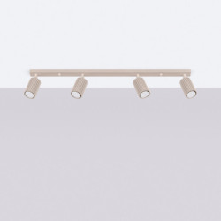Plafonnier KARBON 4L Taupe Sollux | Plafonnier Design 4 Spots GU10