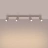 Plafonnier KARBON 4L Taupe Sollux | Plafonnier Design 4 Spots GU10