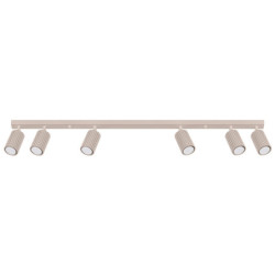 Plafonnier KARBON 6L Taupe Sollux | Plafonnier Design 6 Spots GU10