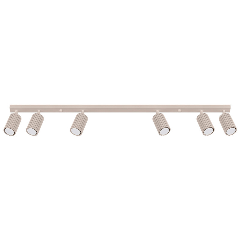 Plafonnier KARBON 6L Taupe Sollux | Plafonnier Design 6 Spots GU10