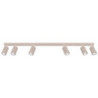 Plafonnier KARBON 6L Taupe Sollux | Plafonnier Design 6 Spots GU10