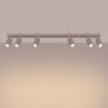 Plafonnier KARBON 6L Taupe Sollux | Plafonnier Design 6 Spots GU10