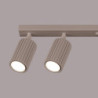 Plafonnier KARBON 6L Taupe Sollux | Plafonnier Design 6 Spots GU10