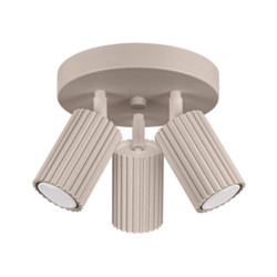 Plafonnier KARBON 3P Taupe Sollux | Plafonnier 3 Spots Orientables GU10