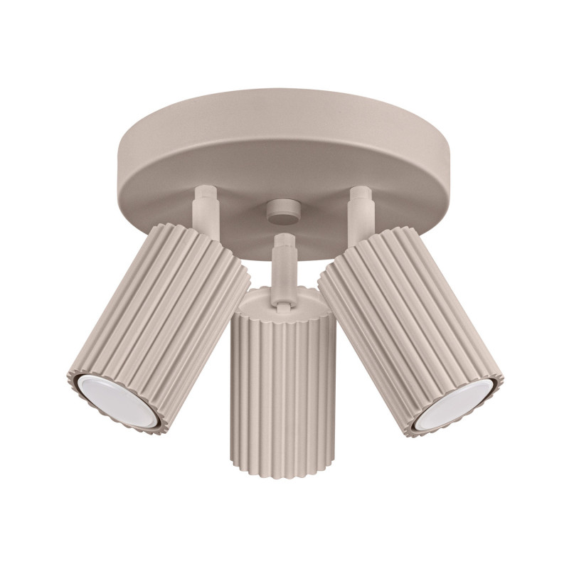 Plafonnier KARBON 3P Taupe Sollux | Plafonnier 3 Spots Orientables GU10