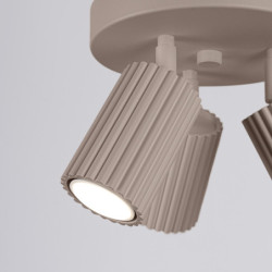 Plafonnier KARBON 3P Taupe Sollux | Plafonnier 3 Spots Orientables GU10